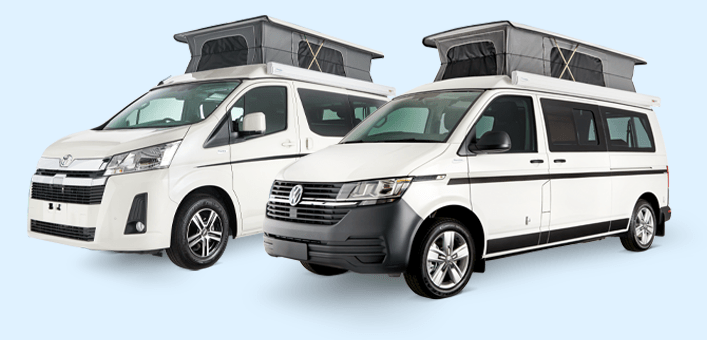 Frontline Campervans Rental Test Drive -Toyota Hi Ace and VW T6.1 Transporter